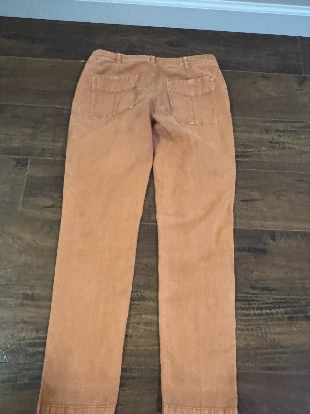 Anthropologie Women’s Rust Brown Cargo Pants Fall Cotton Linen Size 25 - Picture 2 of 7